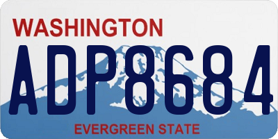 WA license plate ADP8684
