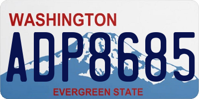 WA license plate ADP8685