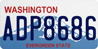 WA license plate ADP8686
