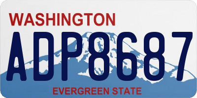 WA license plate ADP8687