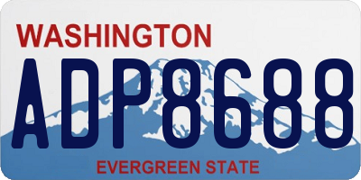 WA license plate ADP8688