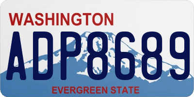 WA license plate ADP8689