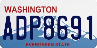 WA license plate ADP8691