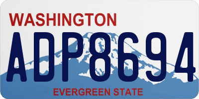 WA license plate ADP8694