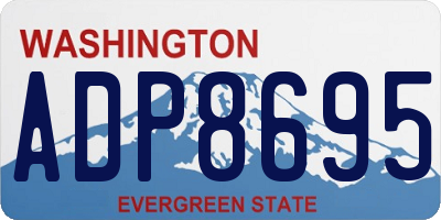 WA license plate ADP8695