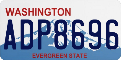 WA license plate ADP8696