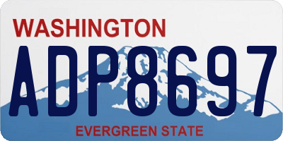 WA license plate ADP8697