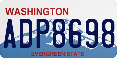 WA license plate ADP8698
