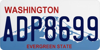 WA license plate ADP8699