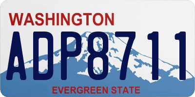 WA license plate ADP8711