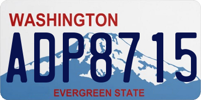 WA license plate ADP8715