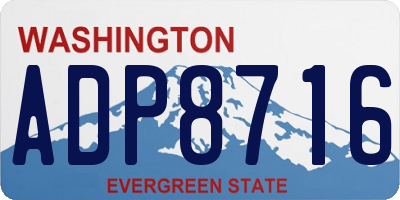 WA license plate ADP8716