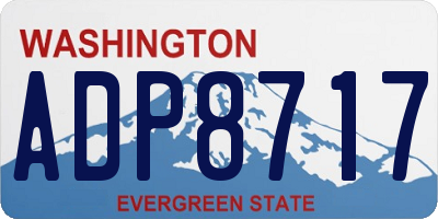 WA license plate ADP8717