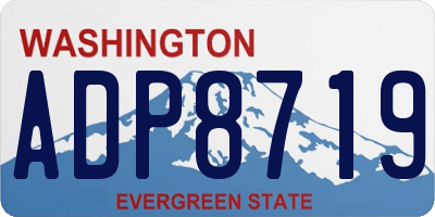 WA license plate ADP8719