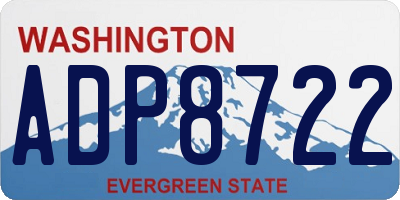 WA license plate ADP8722