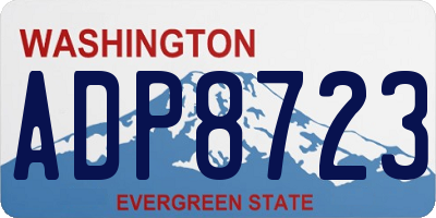 WA license plate ADP8723