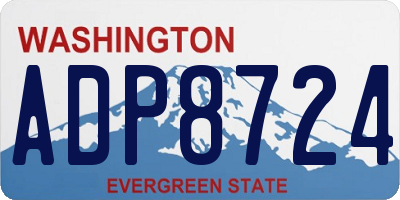 WA license plate ADP8724