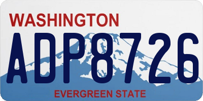 WA license plate ADP8726