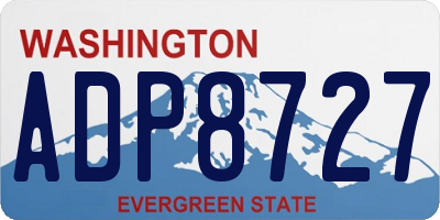 WA license plate ADP8727