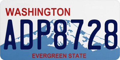 WA license plate ADP8728