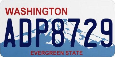 WA license plate ADP8729