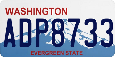 WA license plate ADP8733