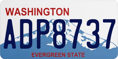 WA license plate ADP8737