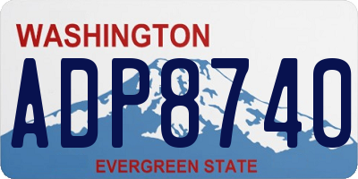 WA license plate ADP8740