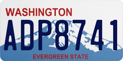 WA license plate ADP8741