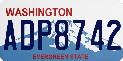 WA license plate ADP8742