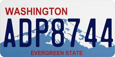 WA license plate ADP8744