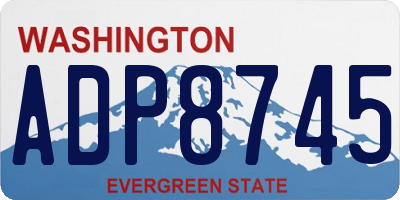 WA license plate ADP8745