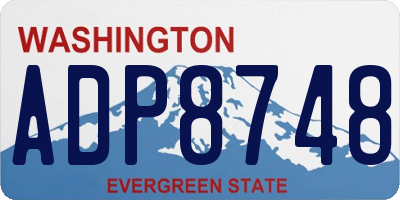 WA license plate ADP8748