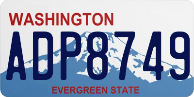 WA license plate ADP8749