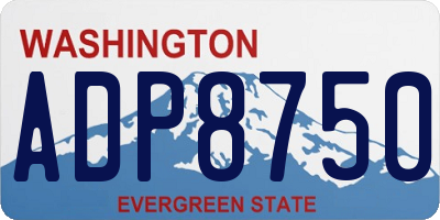 WA license plate ADP8750