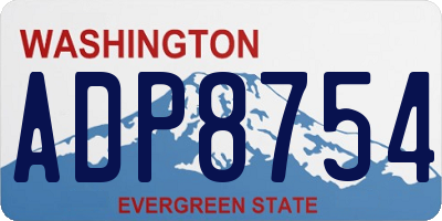 WA license plate ADP8754