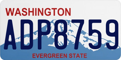 WA license plate ADP8759