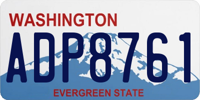 WA license plate ADP8761