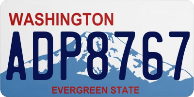 WA license plate ADP8767