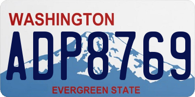 WA license plate ADP8769