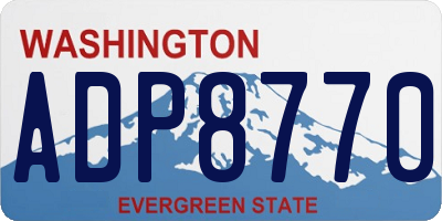 WA license plate ADP8770