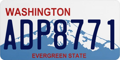 WA license plate ADP8771