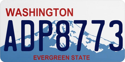 WA license plate ADP8773