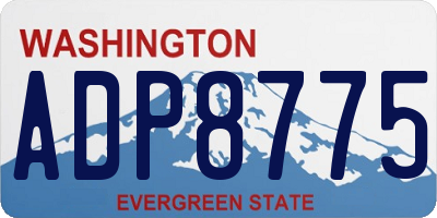 WA license plate ADP8775