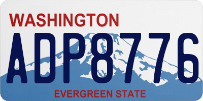 WA license plate ADP8776