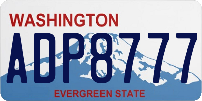 WA license plate ADP8777