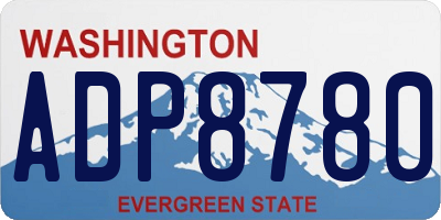 WA license plate ADP8780
