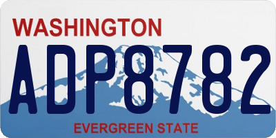WA license plate ADP8782