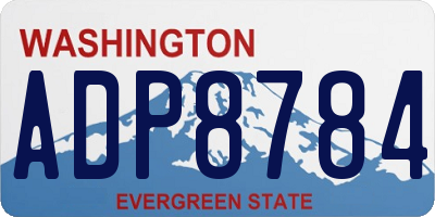 WA license plate ADP8784