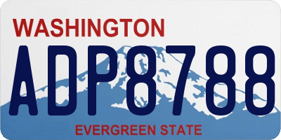 WA license plate ADP8788